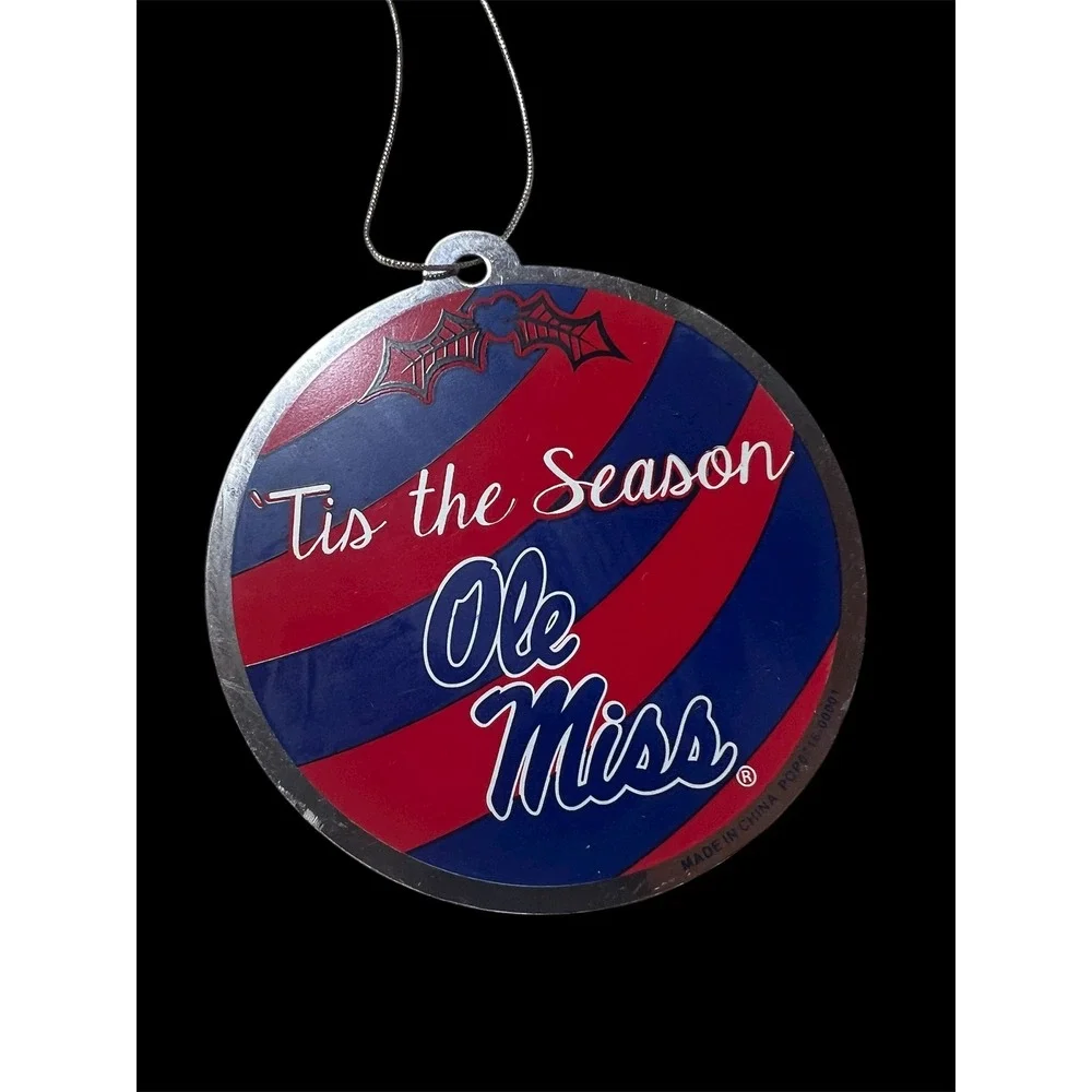 Ole Miss Rebels‎ Fan Christmas Ornaments Set Mason Jar Snowflakes Sleigh Wreath